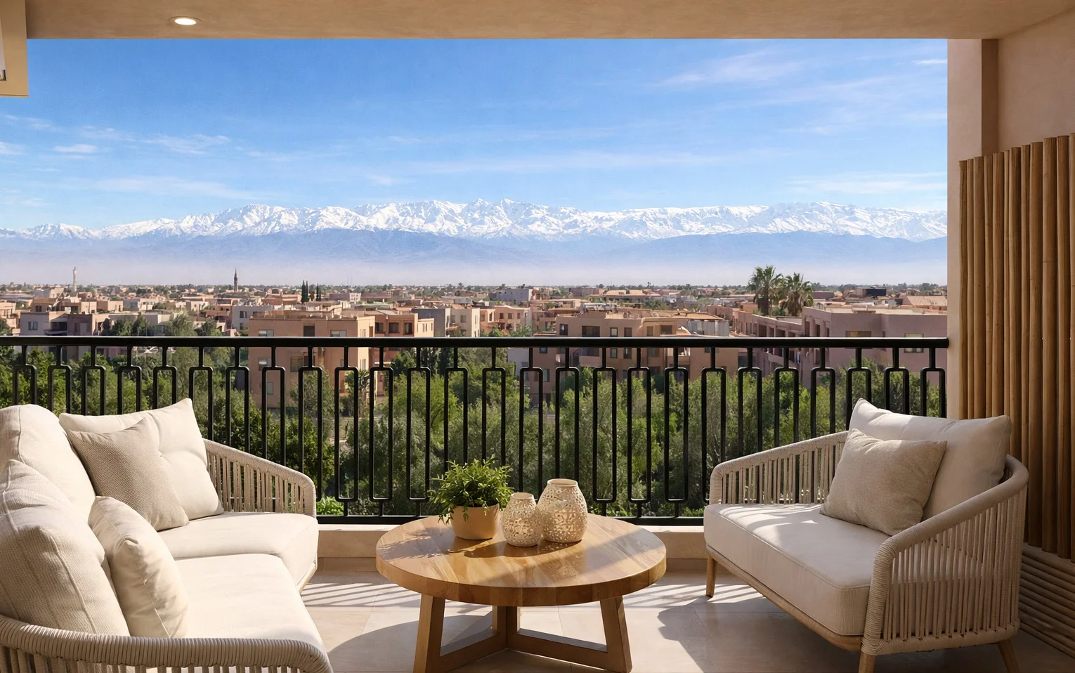 Marrakech vue aérienne immobilier